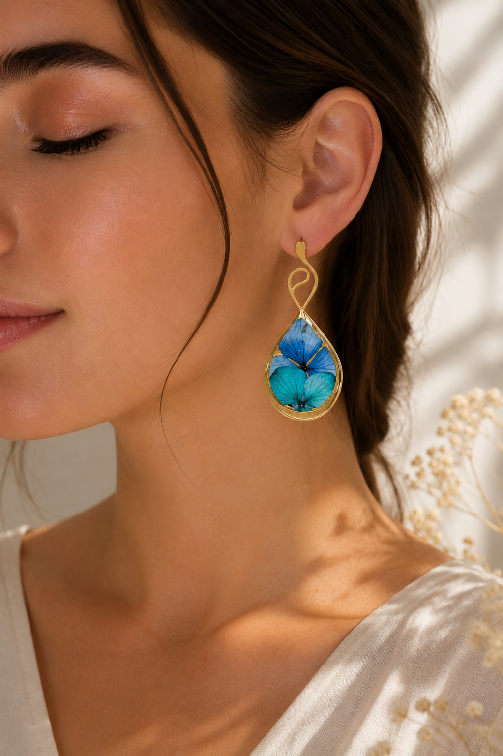 Aretes Brisa del trópico lágrima