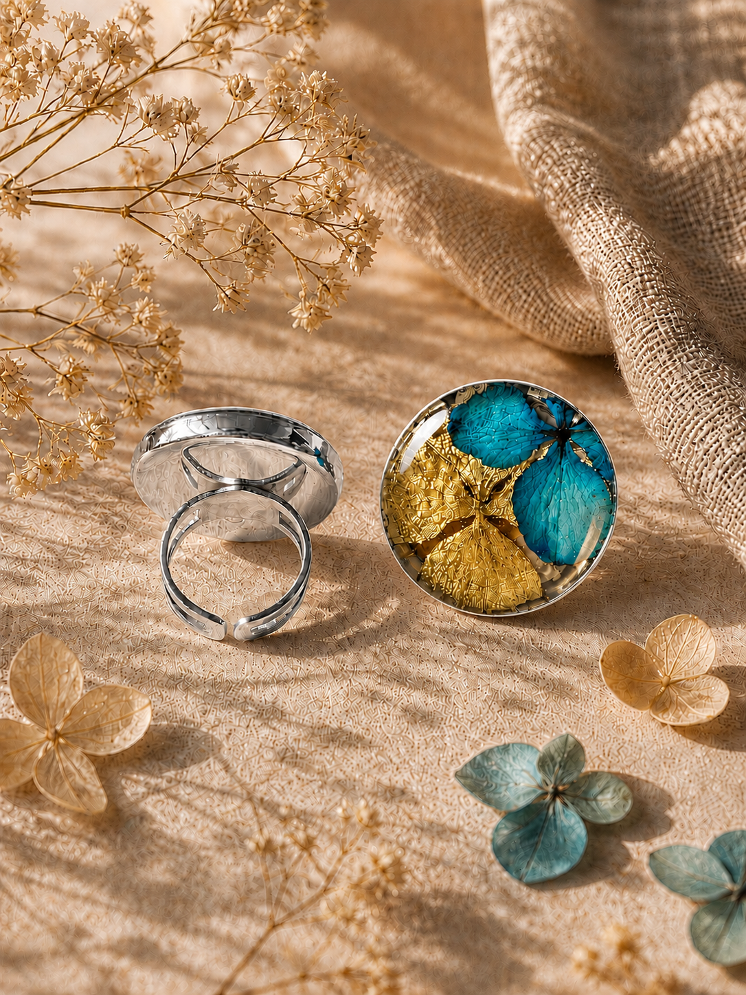 Anillo flor redondo