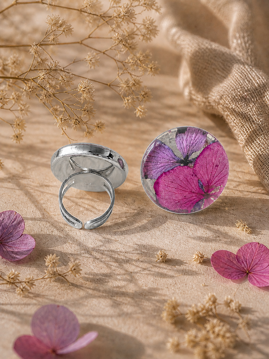 Anillo flor redondo