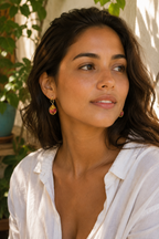 Aretes Brisa del trópico lágrima pequeño