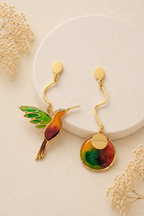 Aretes Solitario Colibrí
