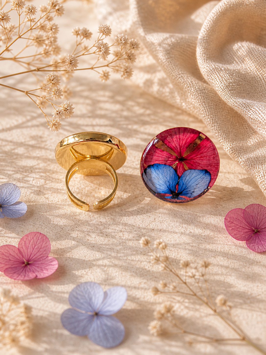 Anillo flor redondo
