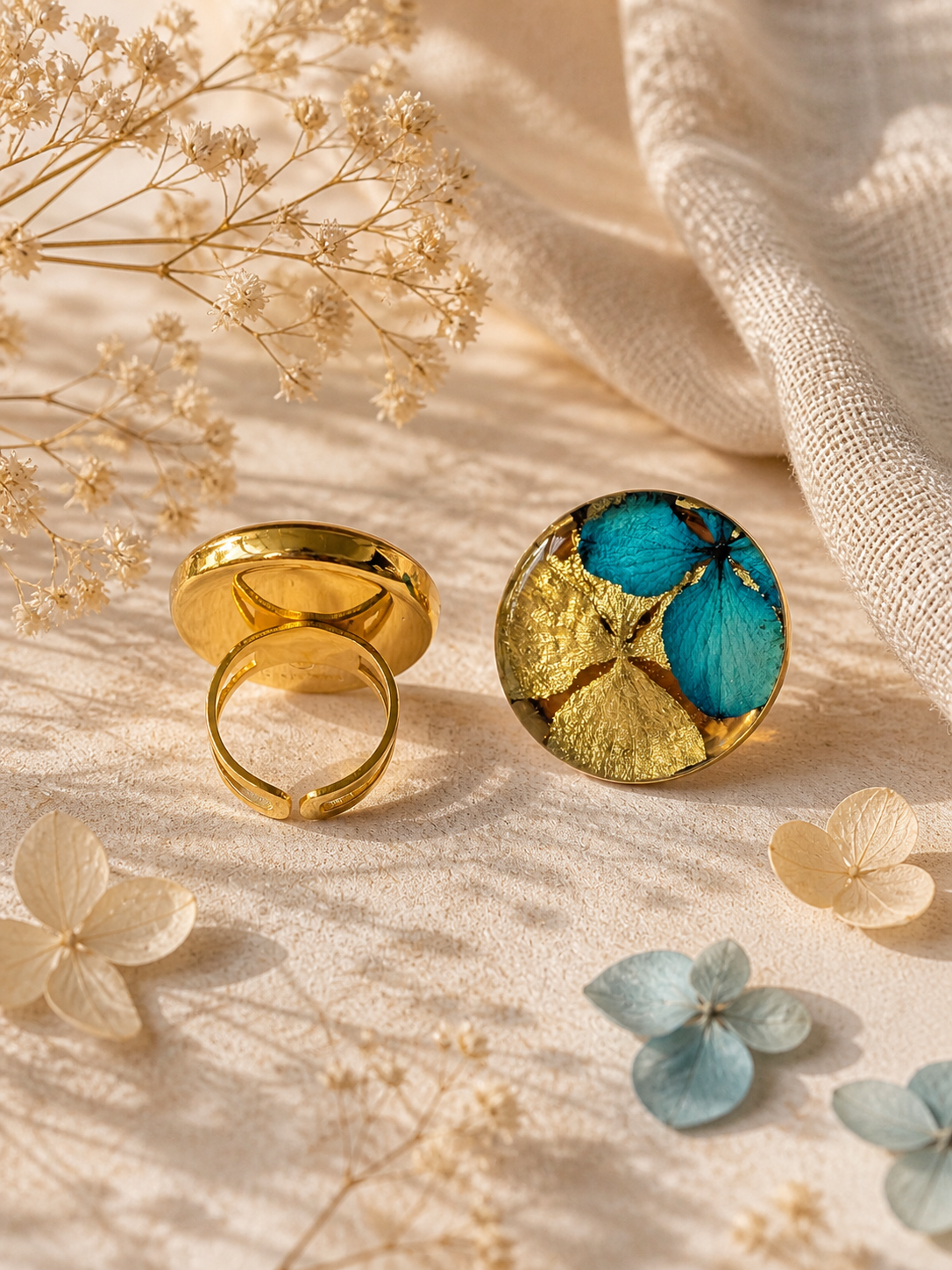 Anillo flor redondo