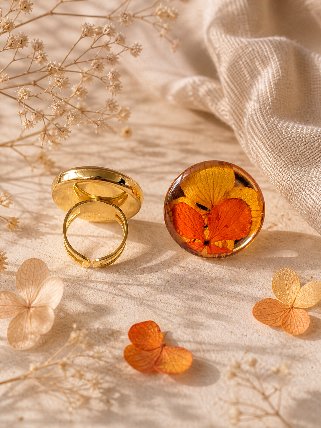 Anillo flor redondo