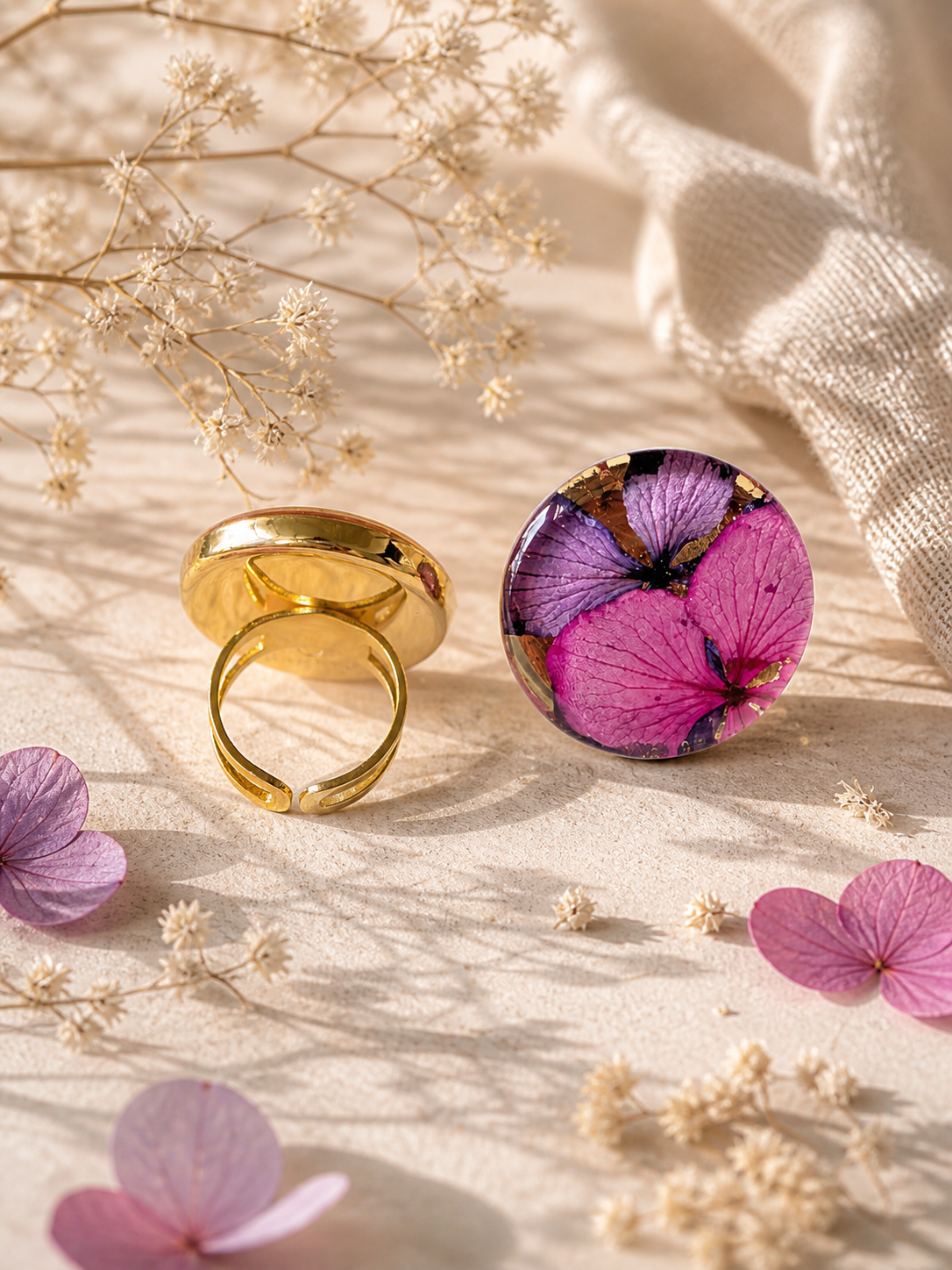 Anillo flor redondo