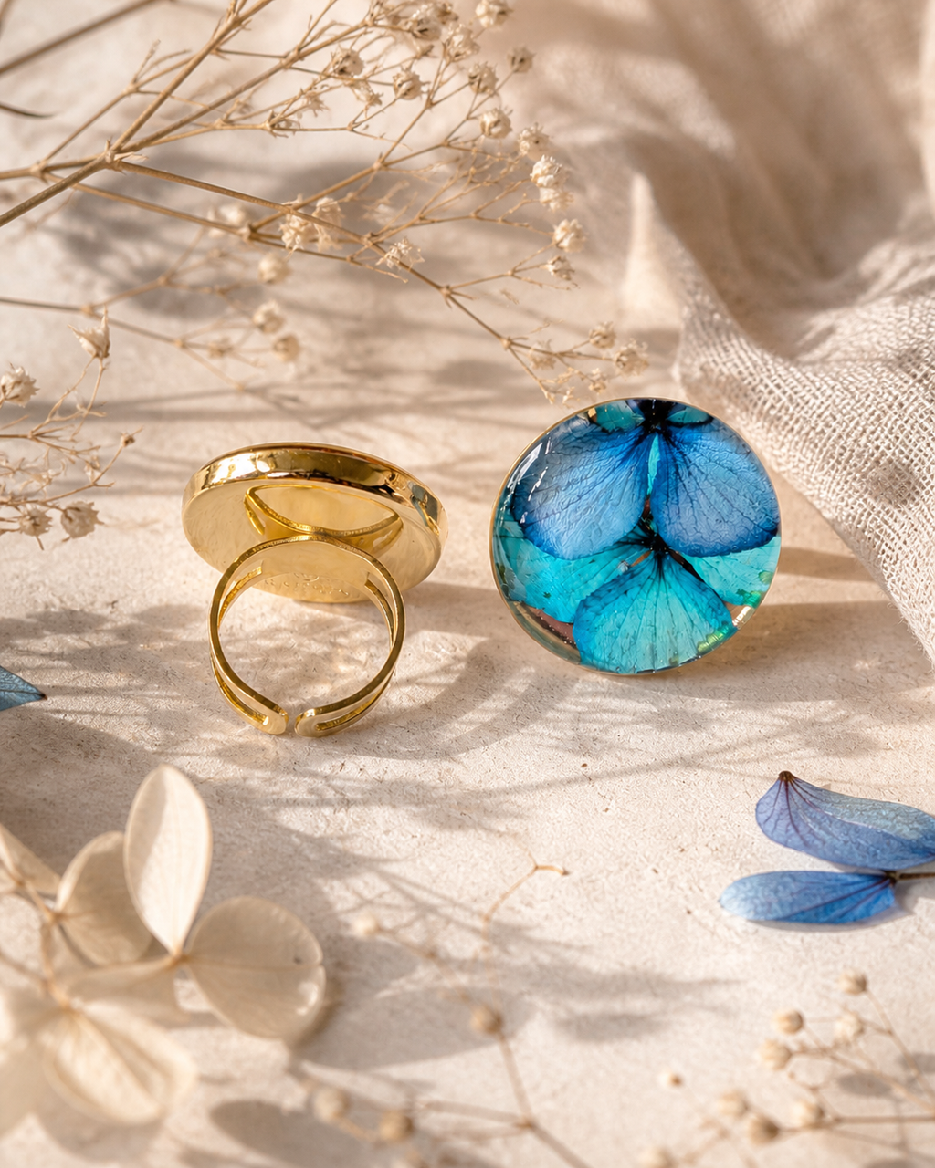 Anillo flor redondo