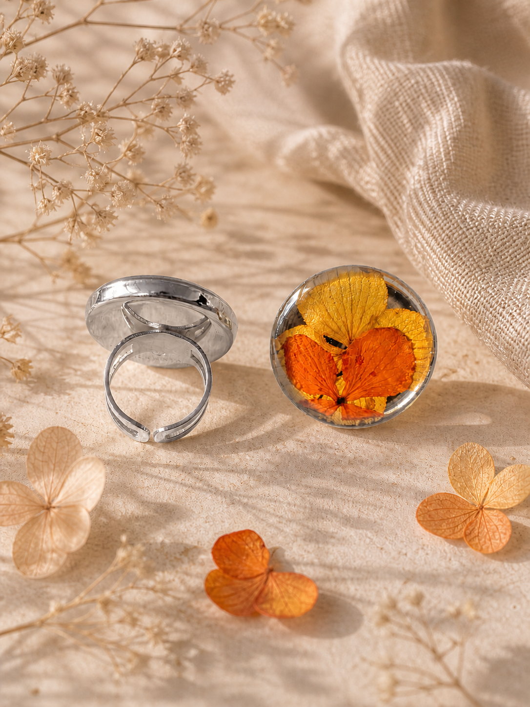 Anillo flor redondo