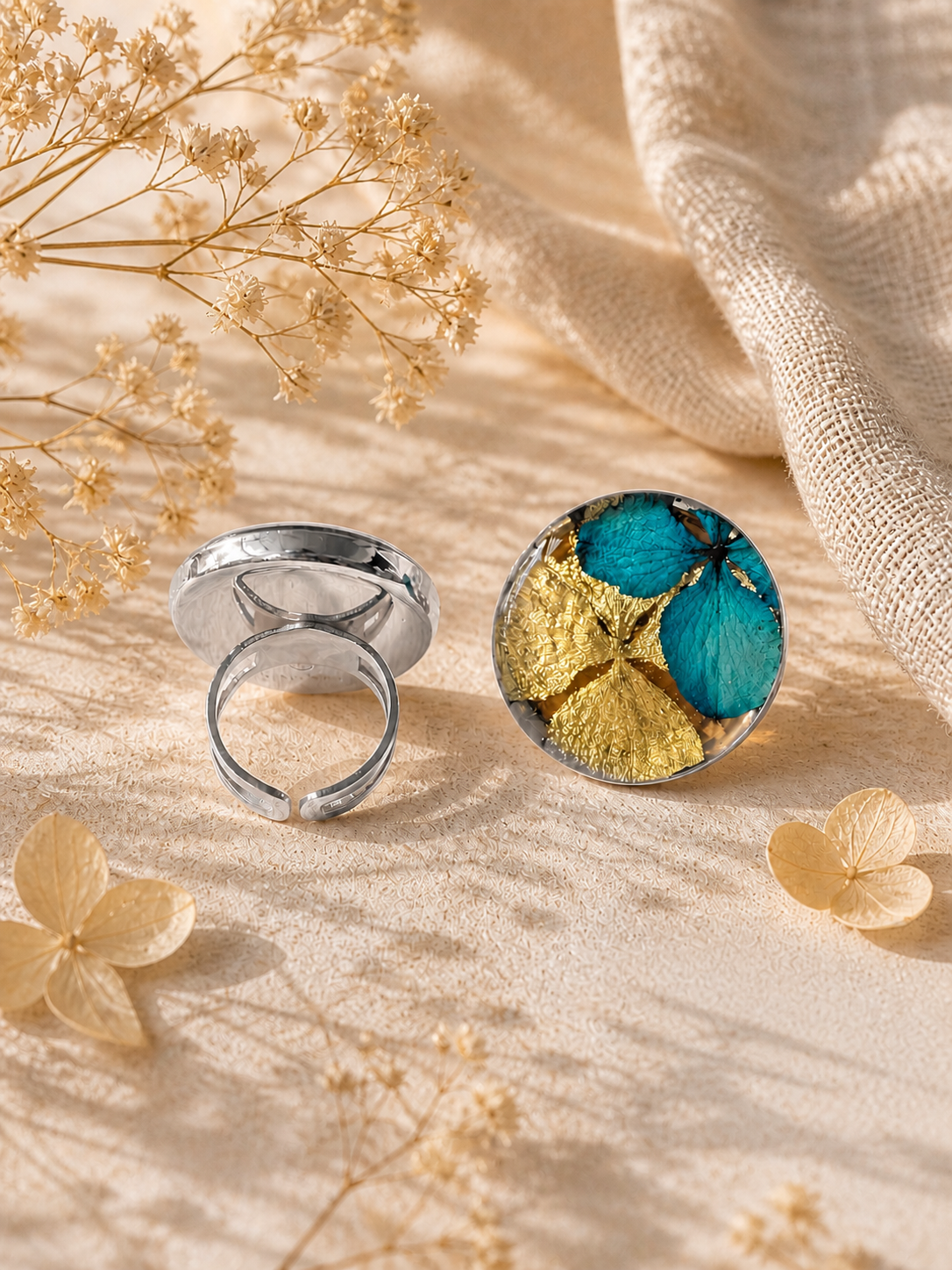 Anillo flor redondo