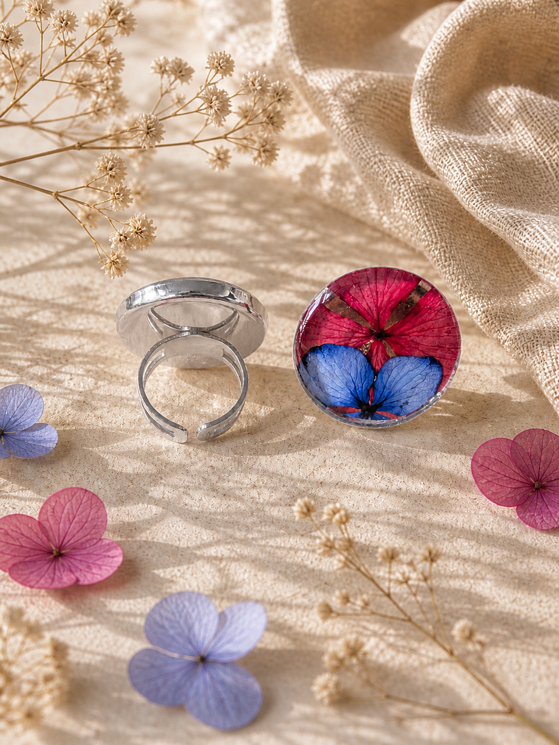 Anillo flor redondo