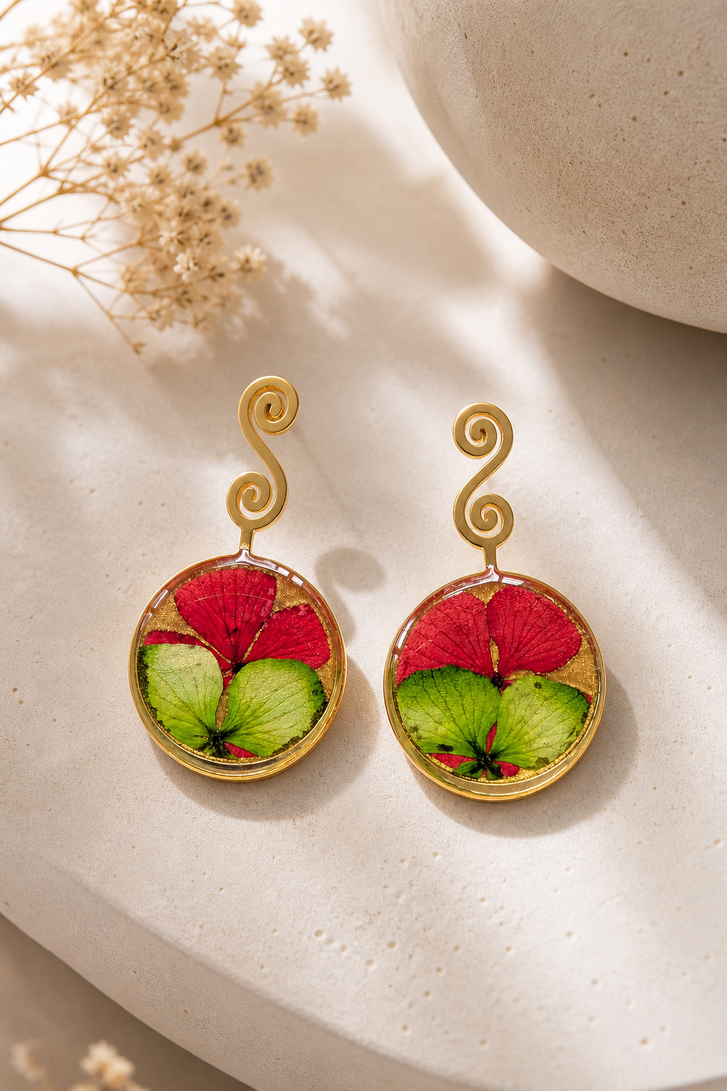Aretes Brisa del trópico circular