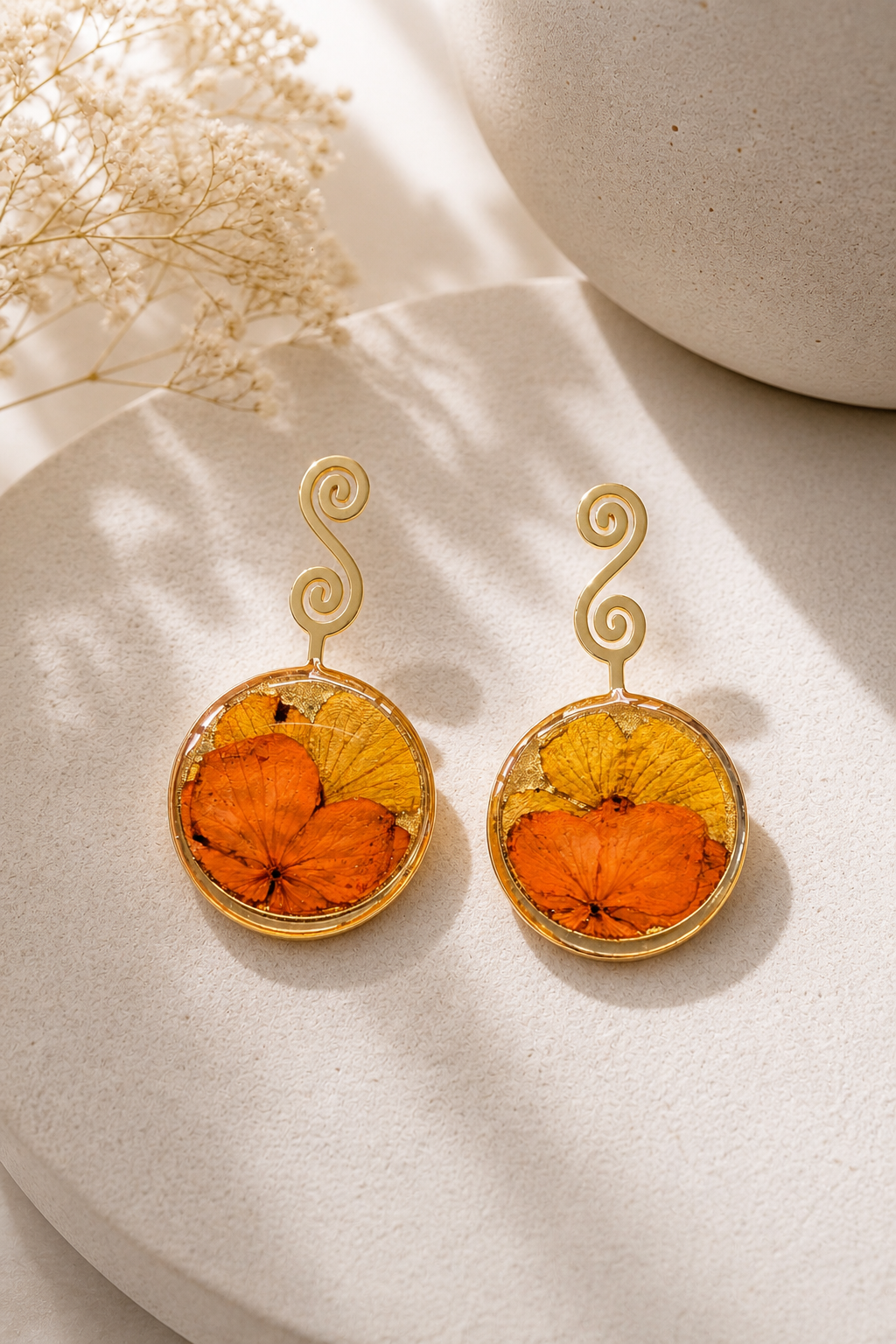 Aretes Brisa del trópico circular