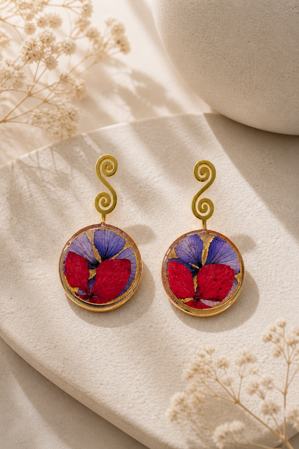 Aretes Brisa del trópico circular
