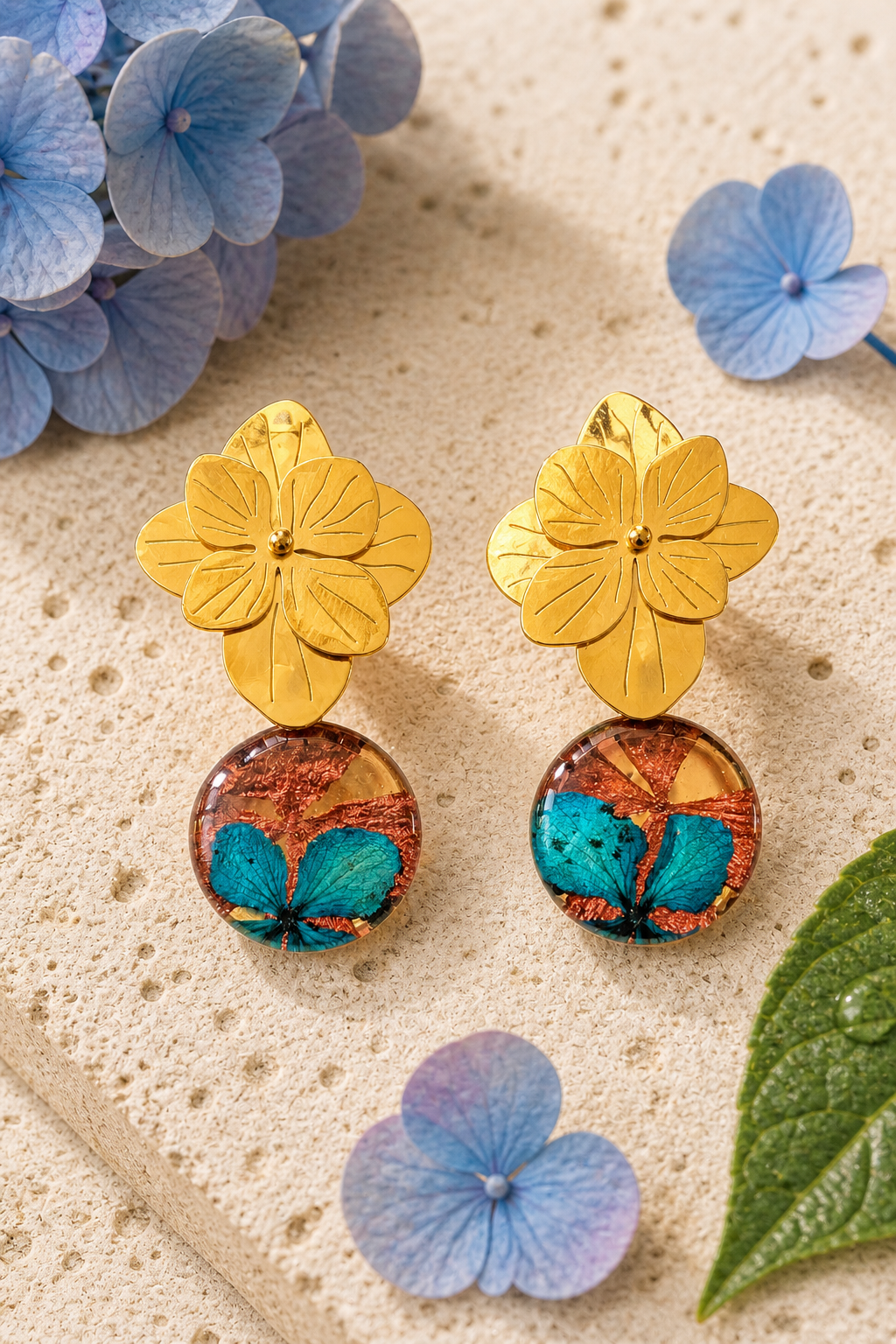 Aretes Hortensia