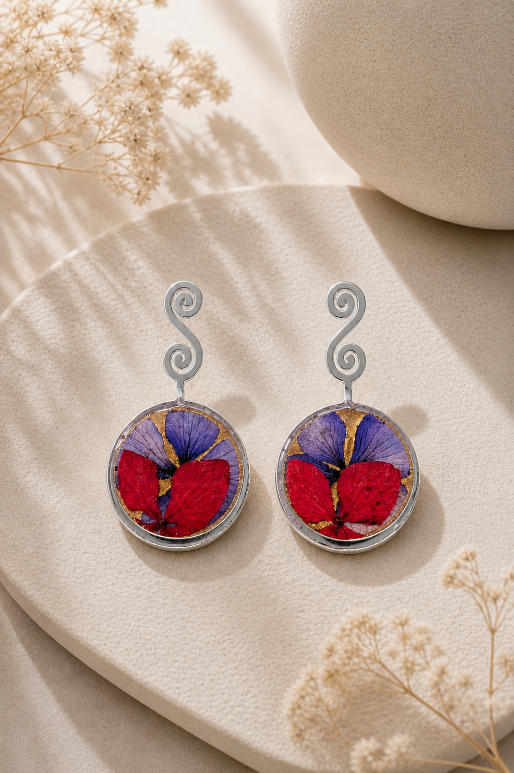 Aretes Brisa del trópico circular