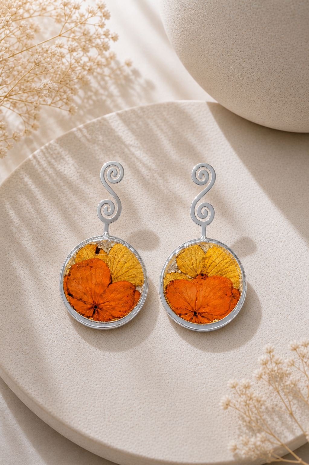 Aretes Brisa del trópico circular