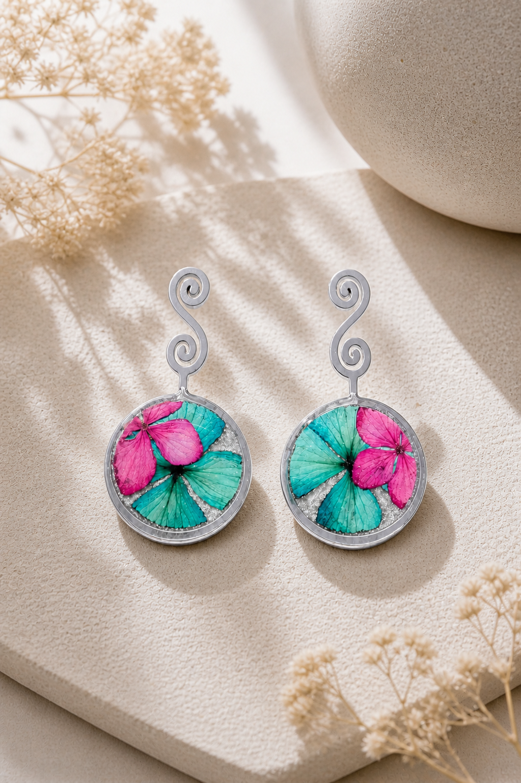 Aretes Brisa del trópico circular