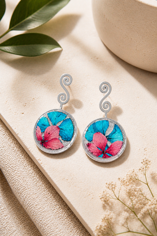 Aretes Brisa del trópico circular